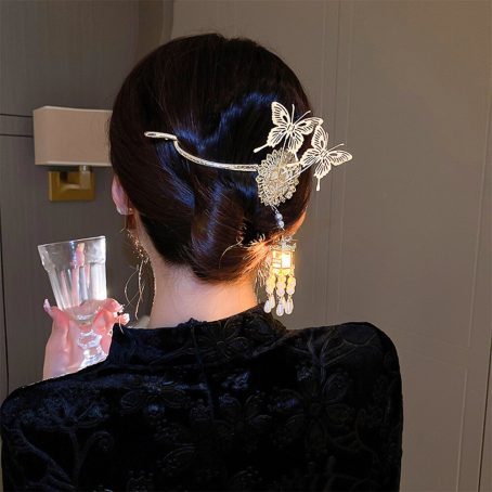 Valentine Gift Butterfly Metal Hair Pin for Women (Original)